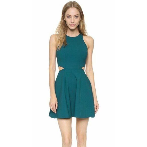 Elizabeth and James Prussian Blue Emorie Cut Out Fit & Flare Dress 6 NEW - Picture 1 of 10